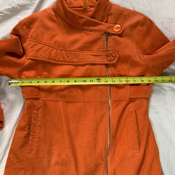Boho Embroidered Orange Corduroy Coat by KanaBeach Women’s 12 - Picture 9 of 16
